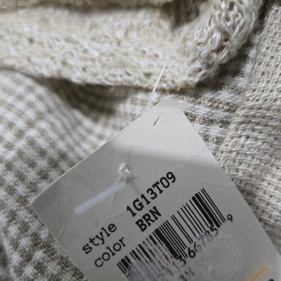 KC Spencer Column Straight Midi Dress Tan Mixed Print Checks Gingham Deadstock 8 - Picture 16 of 16